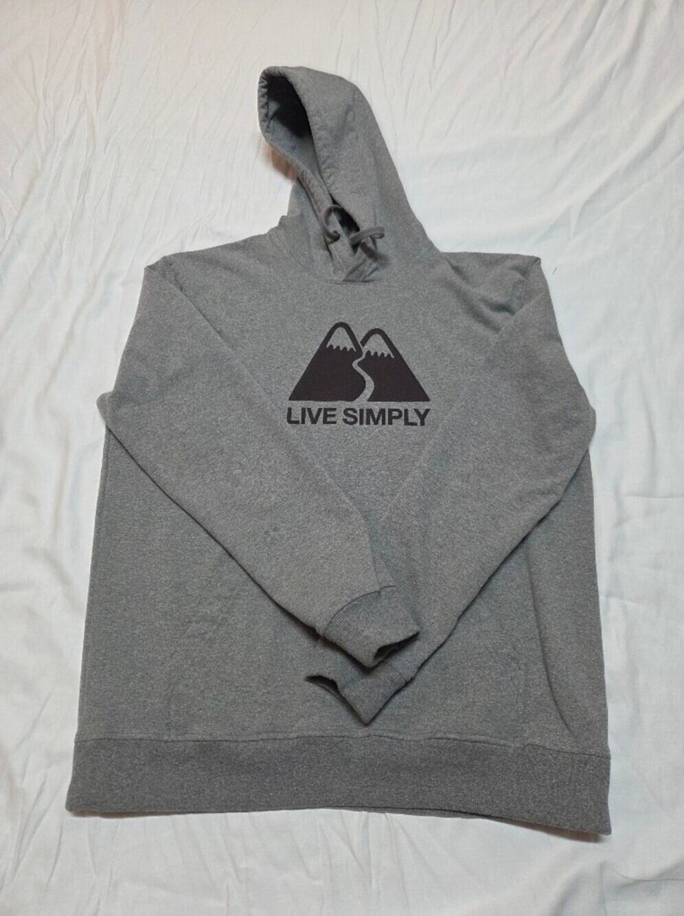 Patagonia Gray Pullover Hoodie with Subtle Graphic Print